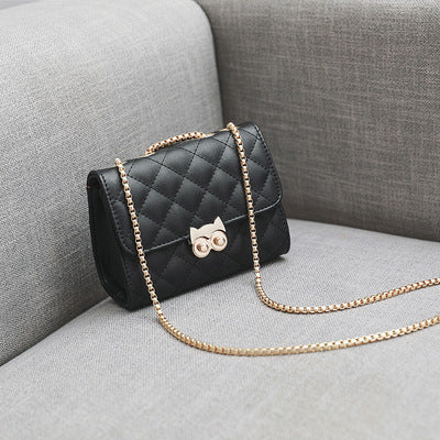 Dames Schoudertas Gewatteerd Ruitpatroon Goudkleurige Ketting