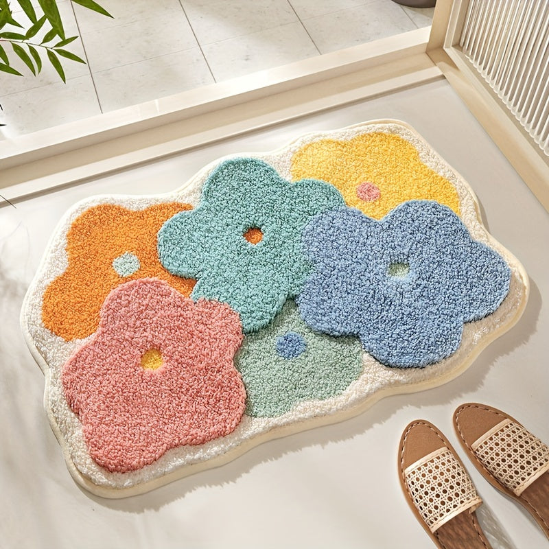 Badmat met Bloemenmotief Zacht en Absorberend