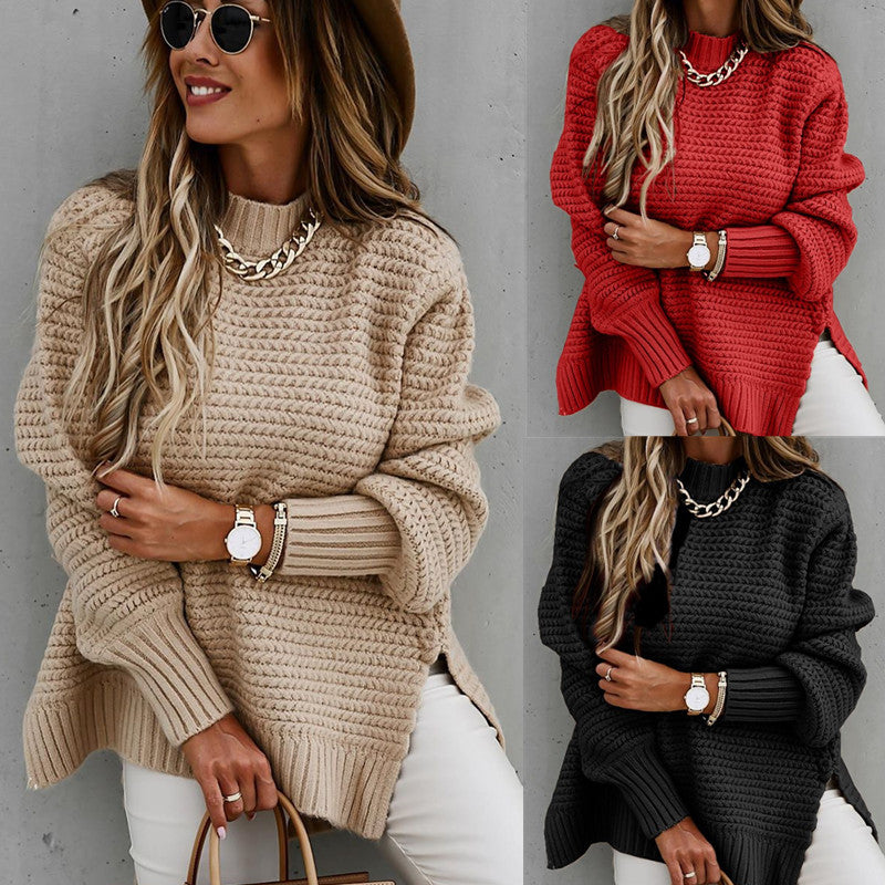 Dames Gebreide Coltrui Elegante Trendy Structuur