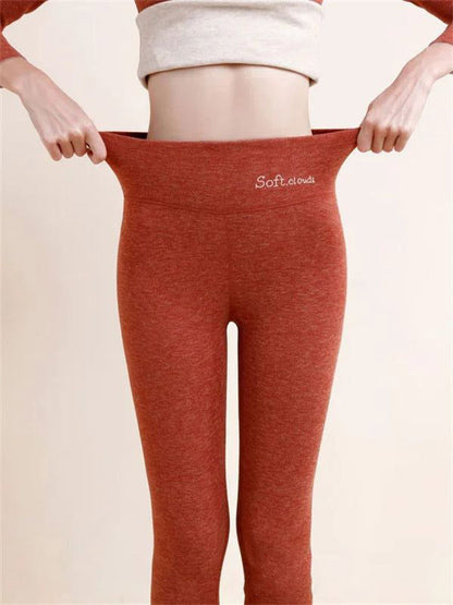 Dames High Waist Legging Fleece Voering Zacht en Comfortabel