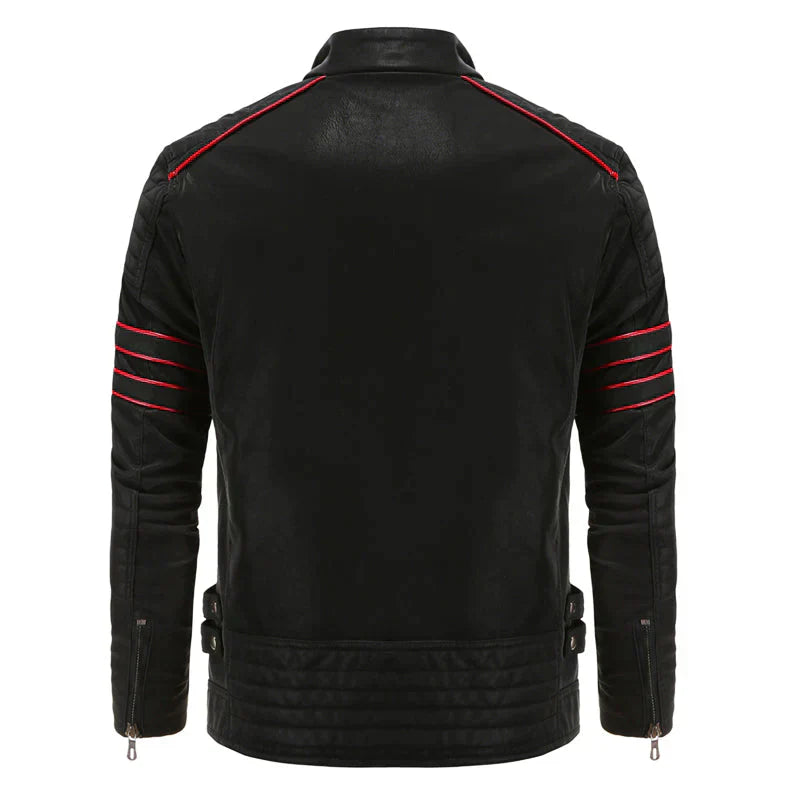 Heren Leren Bikerjack Tobias-Jan Leer Motorjack