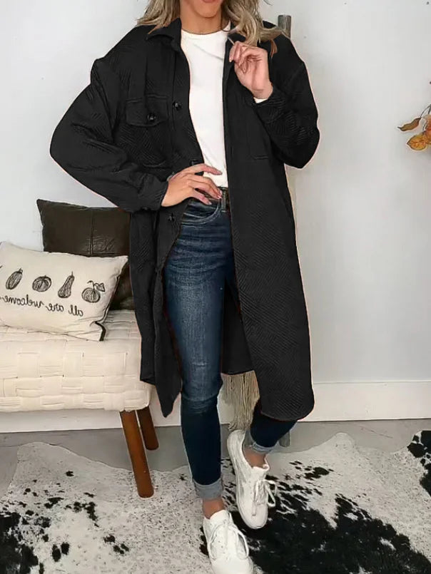 Lange Jas voor Vrouw Casual Stijl