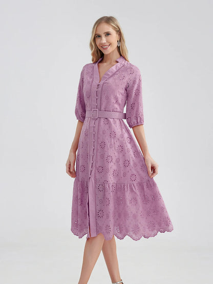 Zomerjurk Vrouw Evi Stijlvol Casual Jurkje