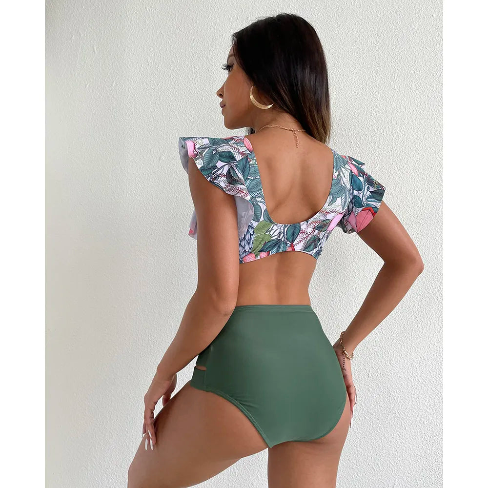 Tropische Bikini Eline Mode Kleurrijk Zomerbadpak