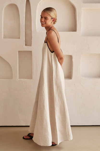 MIA Linnen Maxi Jurk