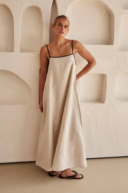 MIA Linnen Maxi Jurk