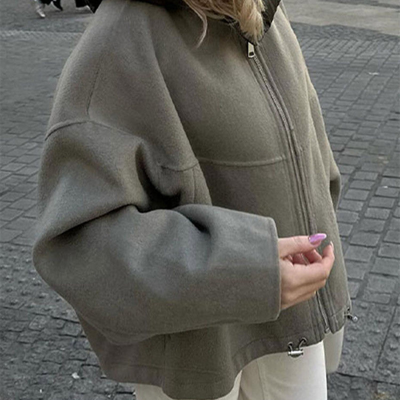 Dames Oversized Jas met Capuchon Stoer en Elegant