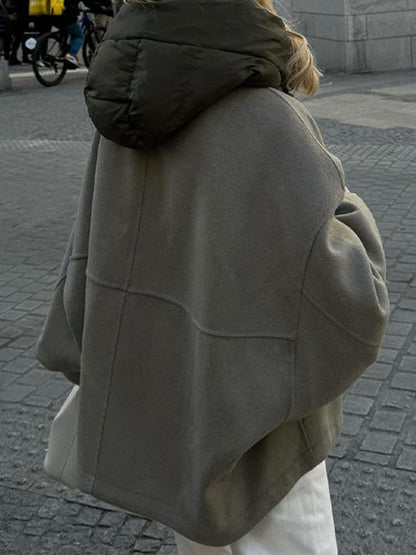 Dames Oversized Jas met Capuchon Stoer en Elegant