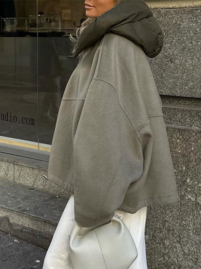 Dames Oversized Jas met Capuchon Stoer en Elegant