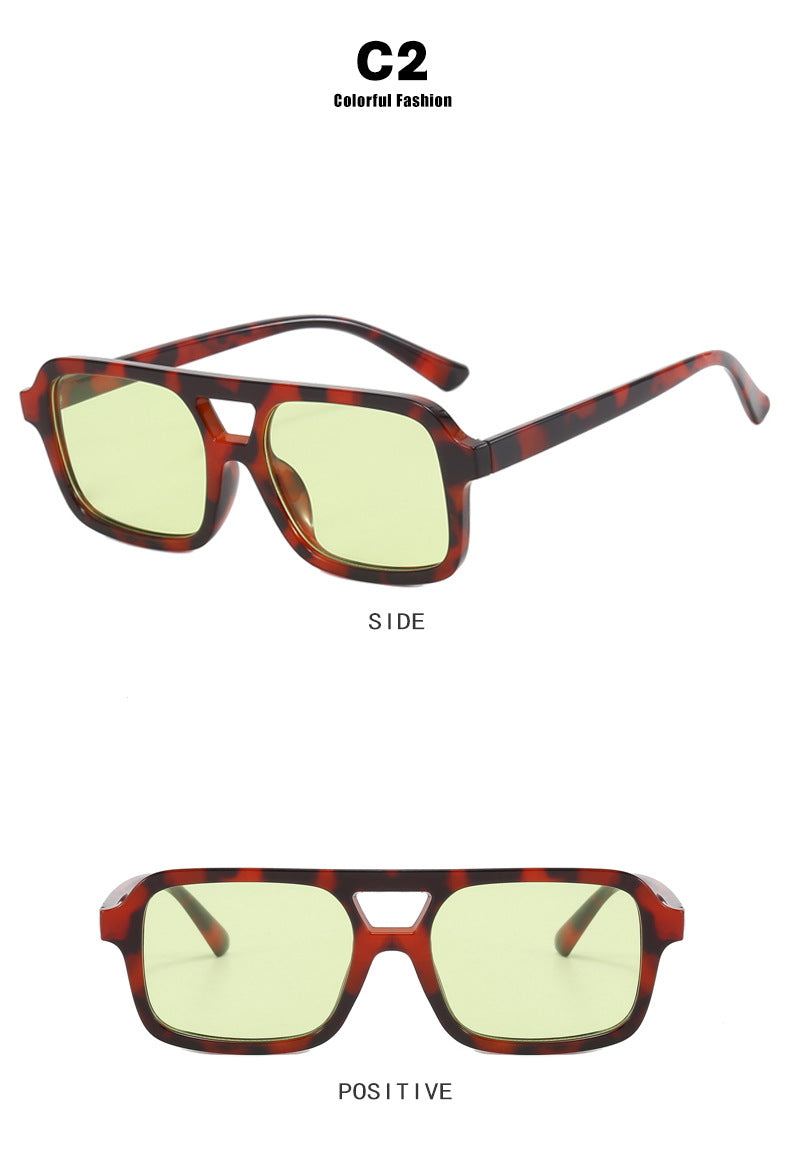 Dames Zonnebril Aviator Stijl met Kleurige Glazen