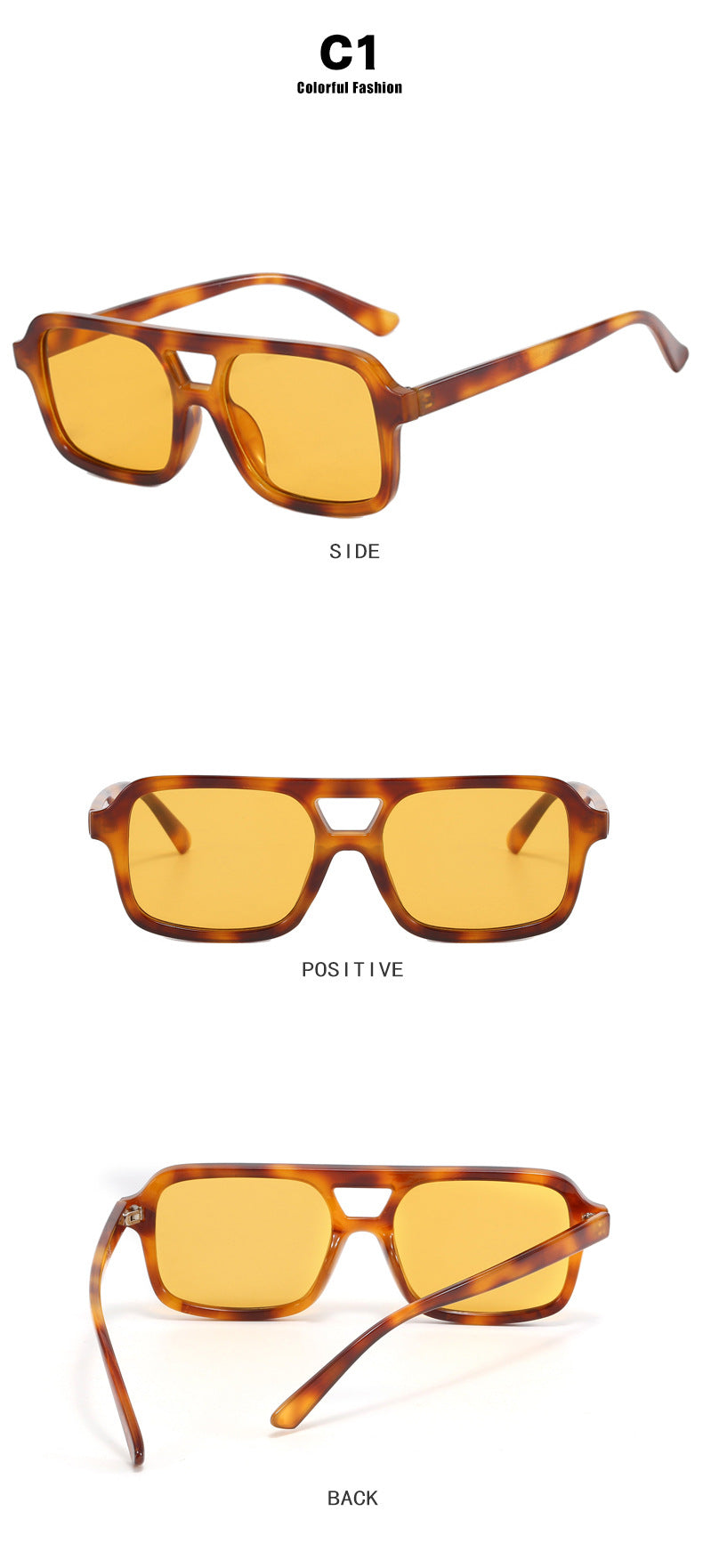 Dames Zonnebril Aviator Stijl met Kleurige Glazen