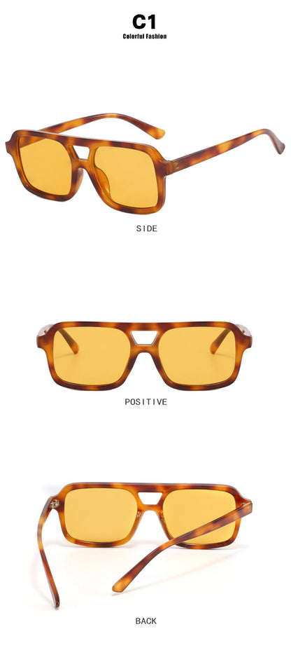 Dames Zonnebril Aviator Stijl met Kleurige Glazen