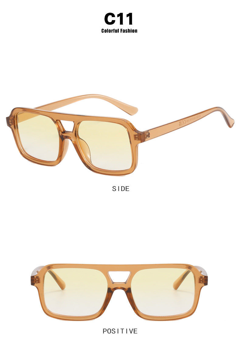 Dames Zonnebril Aviator Stijl met Kleurige Glazen