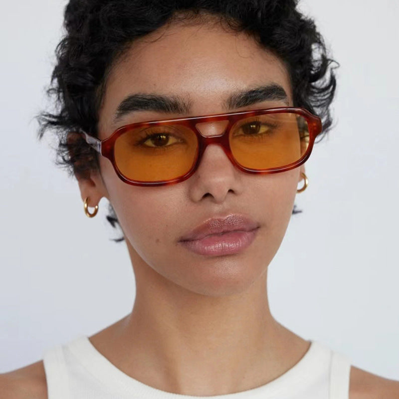 Dames Zonnebril Aviator Stijl met Kleurige Glazen