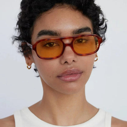 Dames Zonnebril Aviator Stijl met Kleurige Glazen