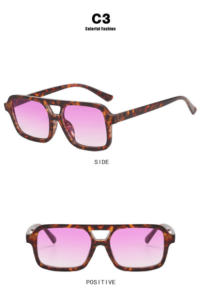 Dames Zonnebril Aviator Stijl met Kleurige Glazen