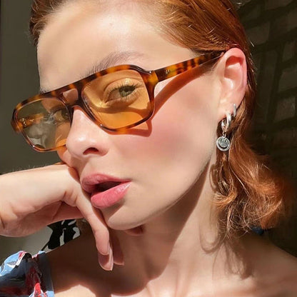 Dames Zonnebril Aviator Stijl met Kleurige Glazen