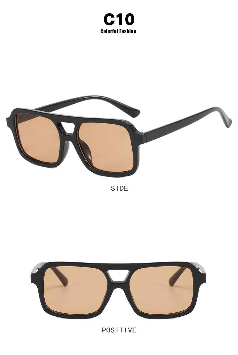 Dames Zonnebril Aviator Stijl met Kleurige Glazen