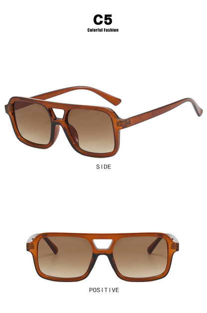 Dames Zonnebril Aviator Stijl met Kleurige Glazen