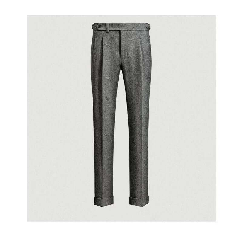 Heren Tweed Broek met Vintage Look en Comfortabele Pasvorm