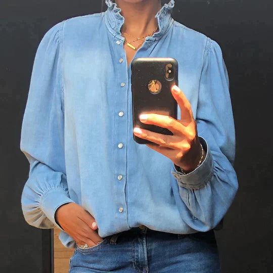 Vrouwelijke Blouse met Uniek Ontwerp - Mode Vibes