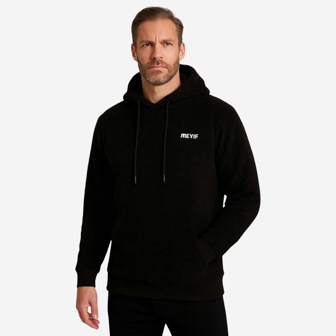 Heren Pluche Hoodie met Capuchon Gevoerd Warm