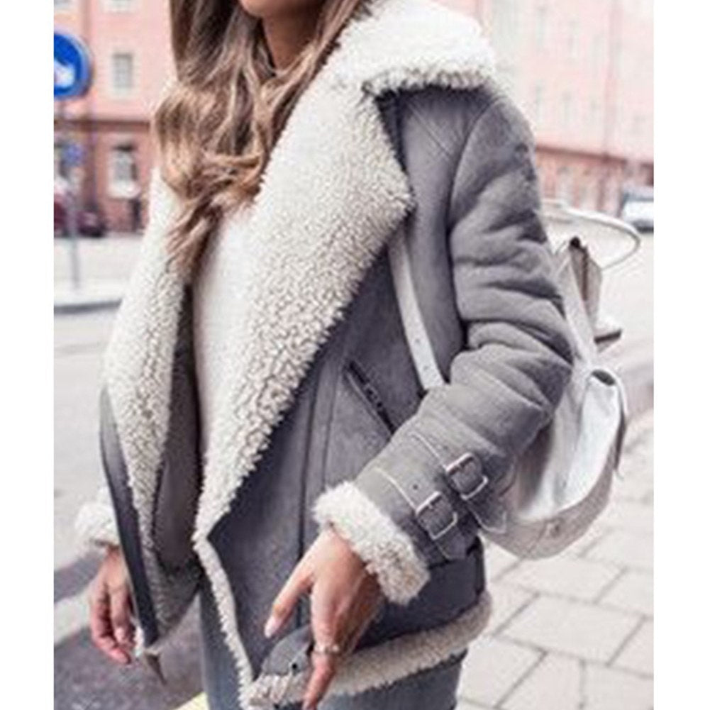 Dames Aviator Jas Shearling Bont Gevoerd Warm