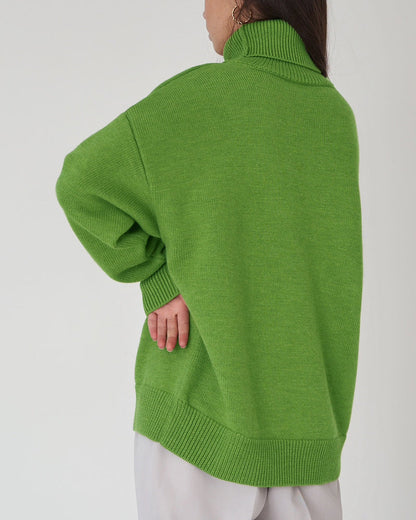 Elegante Oversized Dames Coltrui van Katoen – Perfect voor Casual Dagen