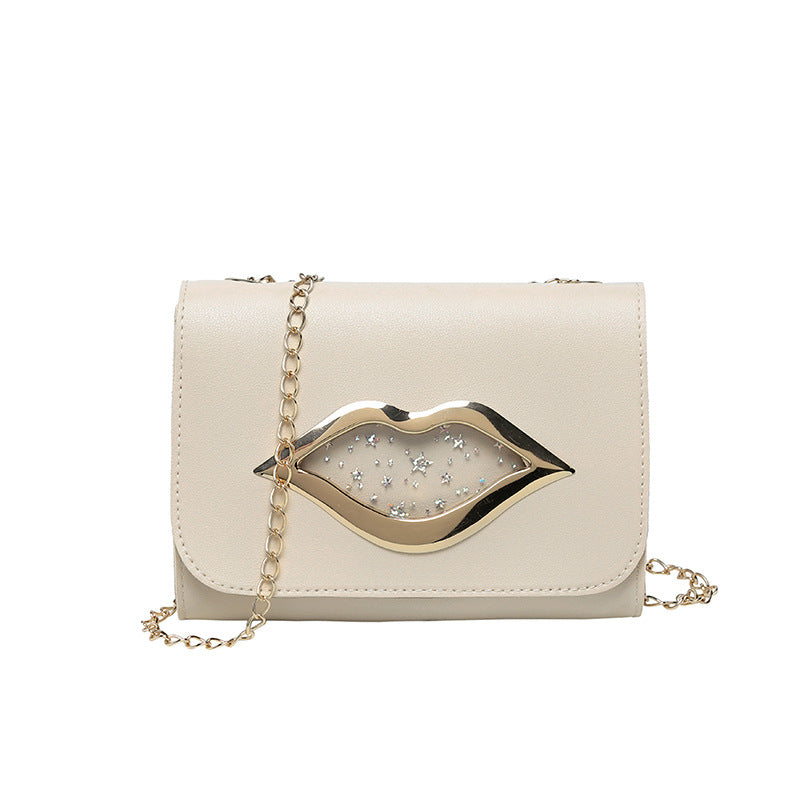 Dames Tas met Ketting en Lippenstik Detail Praktisch - Mode Vibes