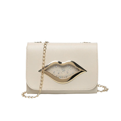 Dames Tas met Ketting en Lippenstik Detail Praktisch - Mode Vibes