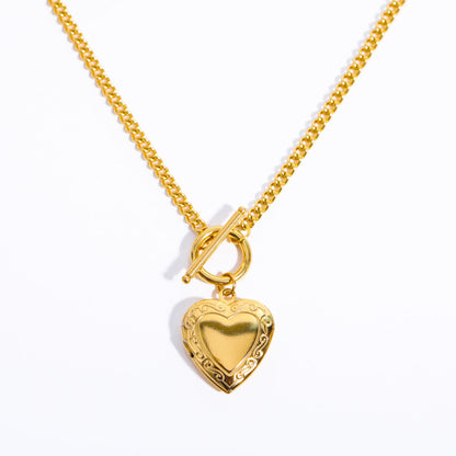 Hartvormige Ketting met Bloemen voor Dames