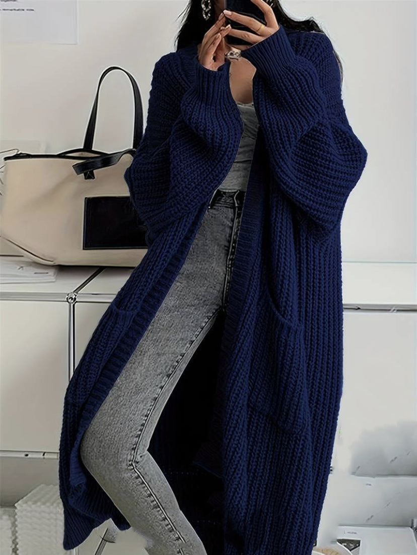 Dames Gebreide Vest Lange Stijlvolle Trendy Look