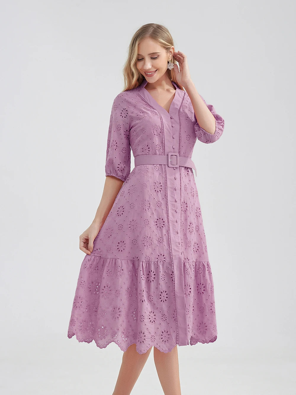 Zomerjurk Vrouw Evi Stijlvol Casual Jurkje