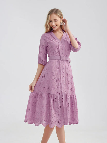 Zomerjurk Vrouw Evi Stijlvol Casual Jurkje