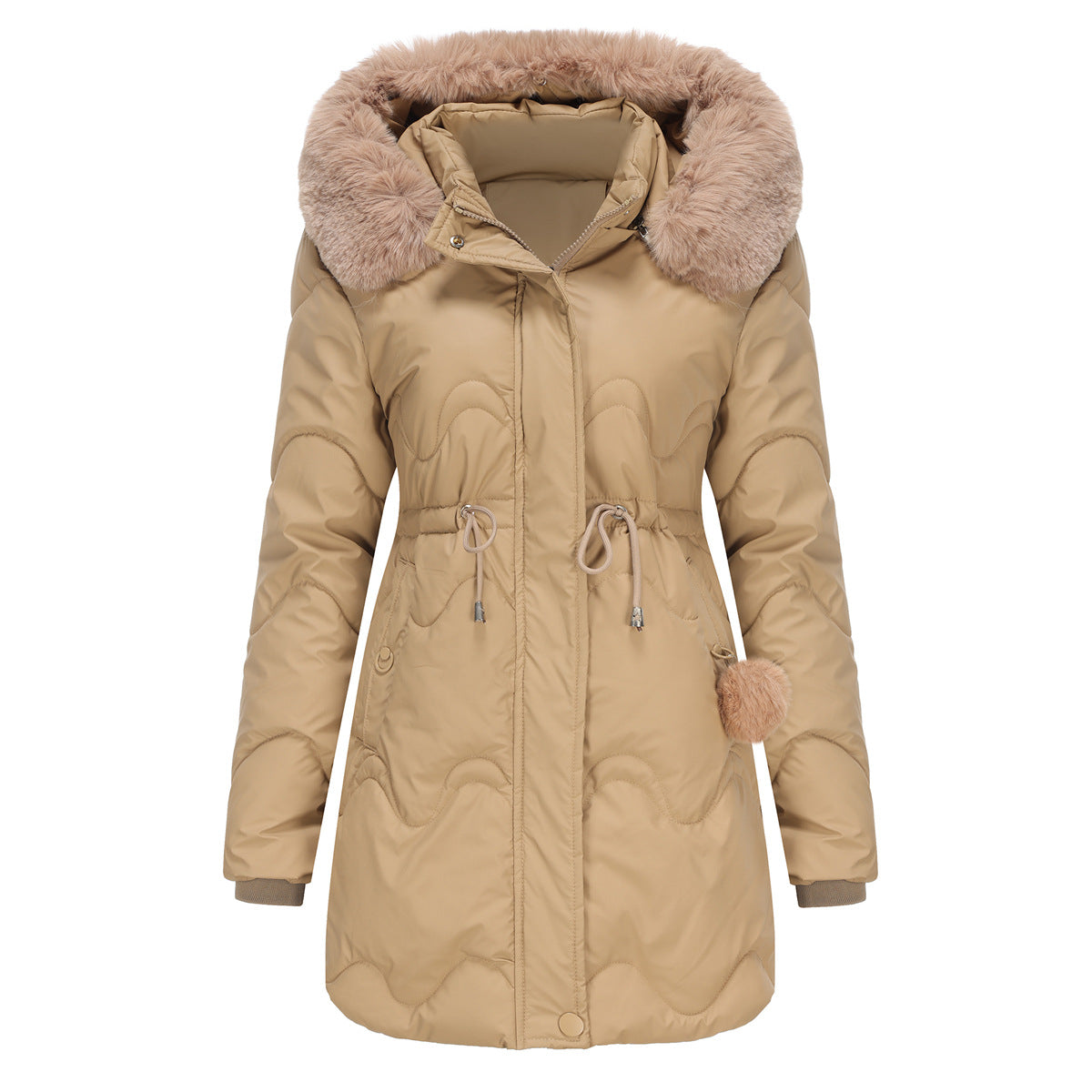 Dames Winterjas Warm Gewatteerd met Afneembare Capuchon
