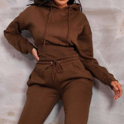Dames Jogging Set Sportief Met Capuchon Trui en Jogger