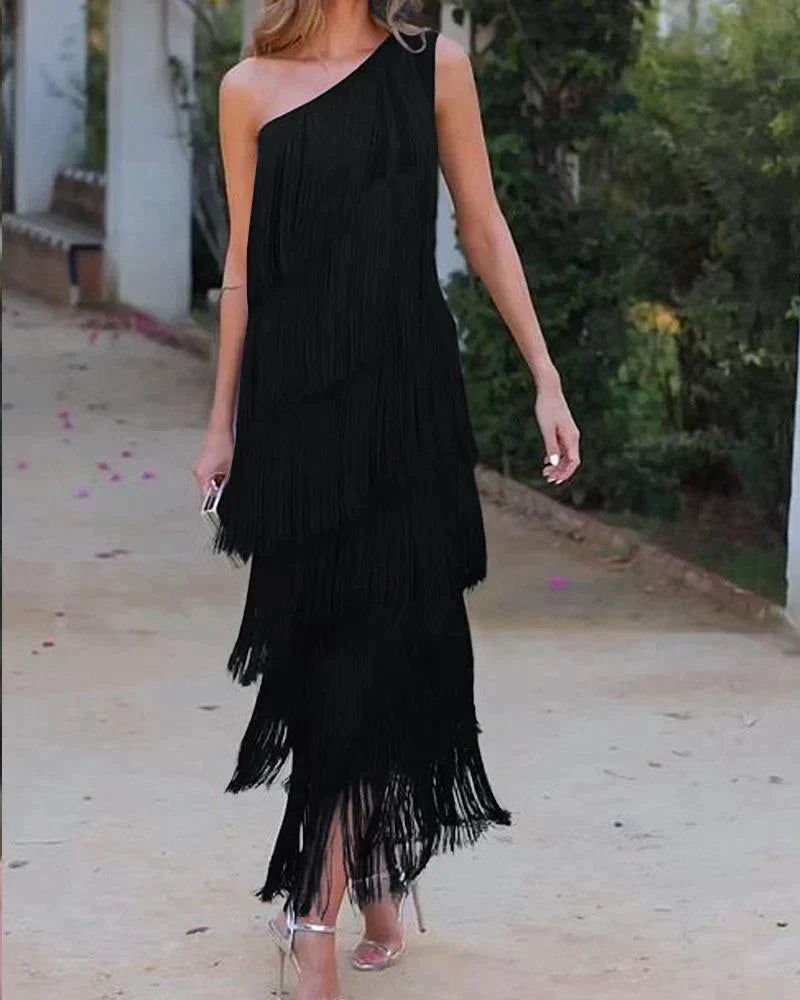 Valeria – Dames Boho Jurk met Franjes