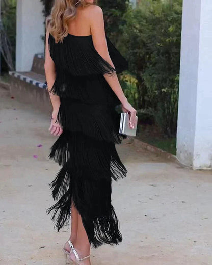 Valeria – Dames Boho Jurk met Franjes