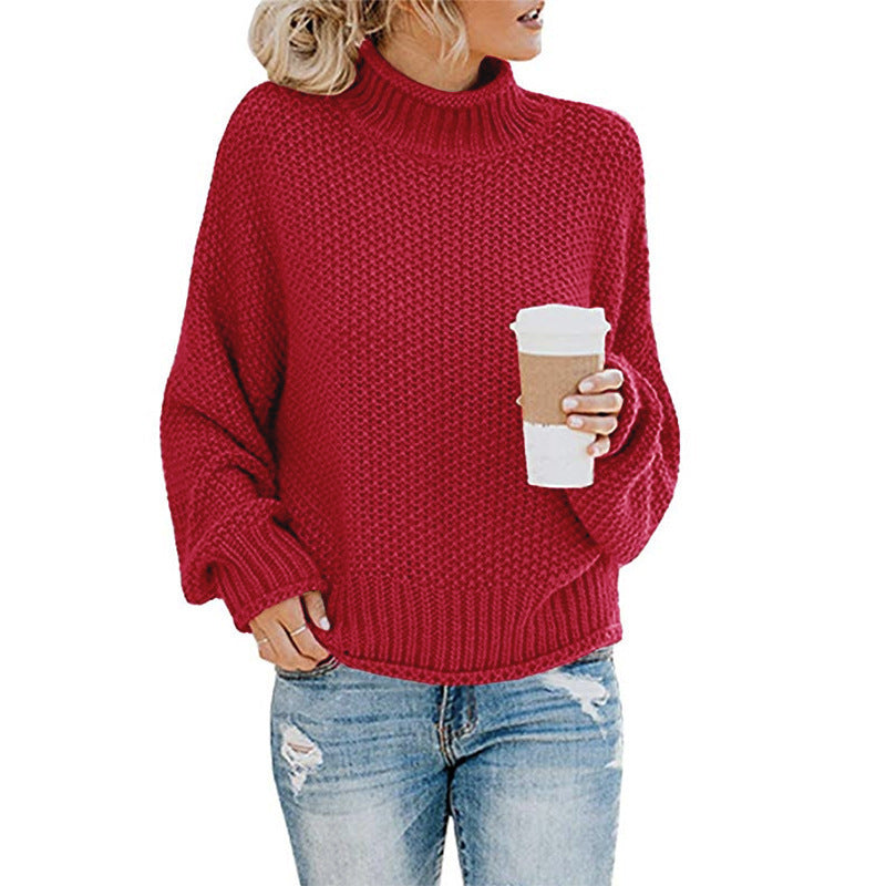 Dames Gebreide Coltrui Elegante Stijlvolle Basic