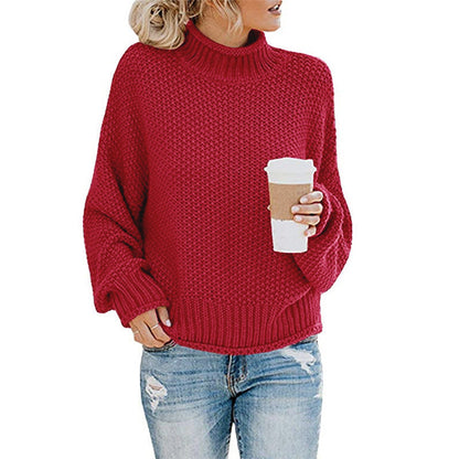 Dames Gebreide Coltrui Elegante Stijlvolle Basic