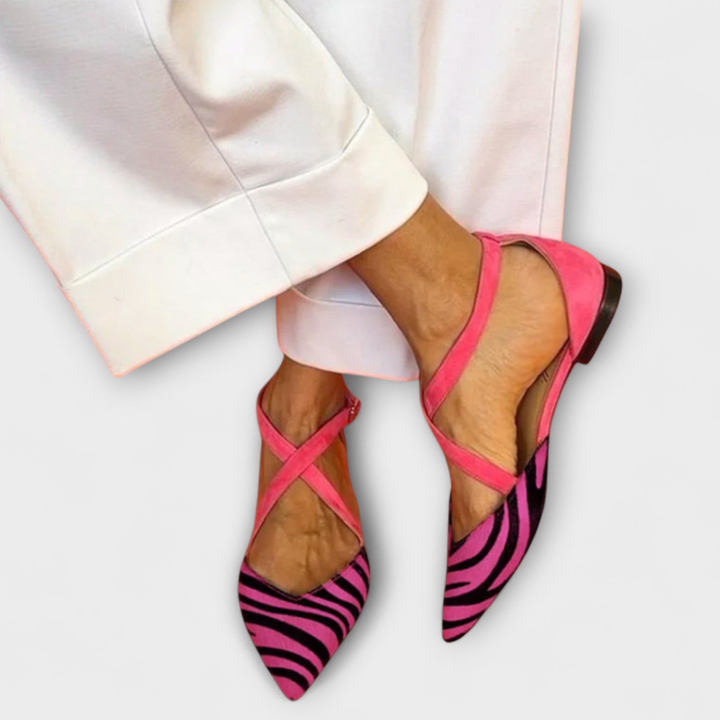 Dames Ballerinas Elastische Band Comfortabele Pasvorm