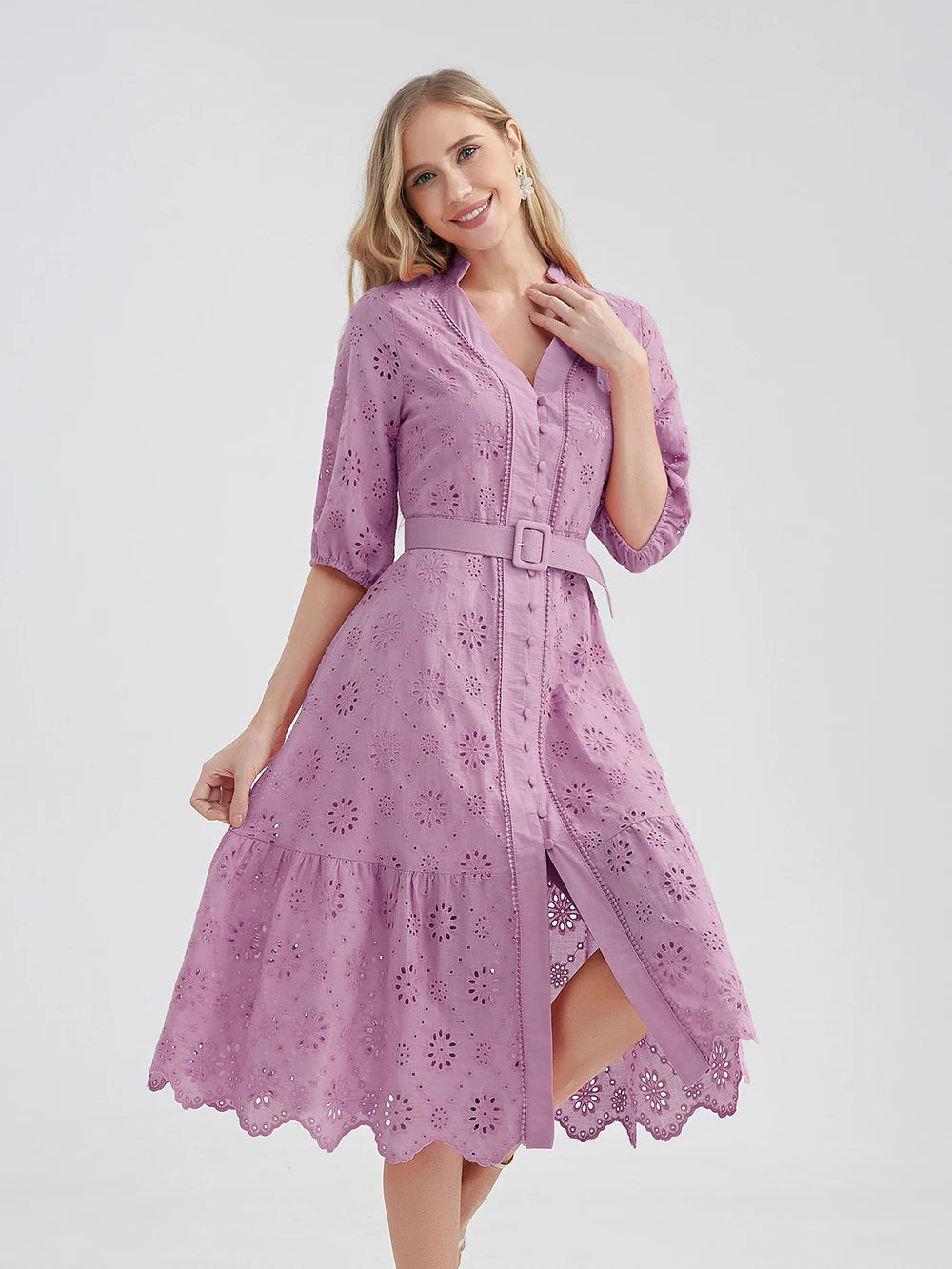 Zomerjurk Vrouw Evi Stijlvol Casual Jurkje