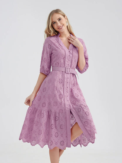 Zomerjurk Vrouw Evi Stijlvol Casual Jurkje