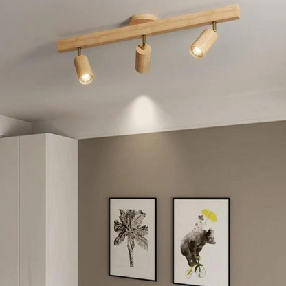 Houten Plafondspotlamp Verstelbaar EcoLux Design