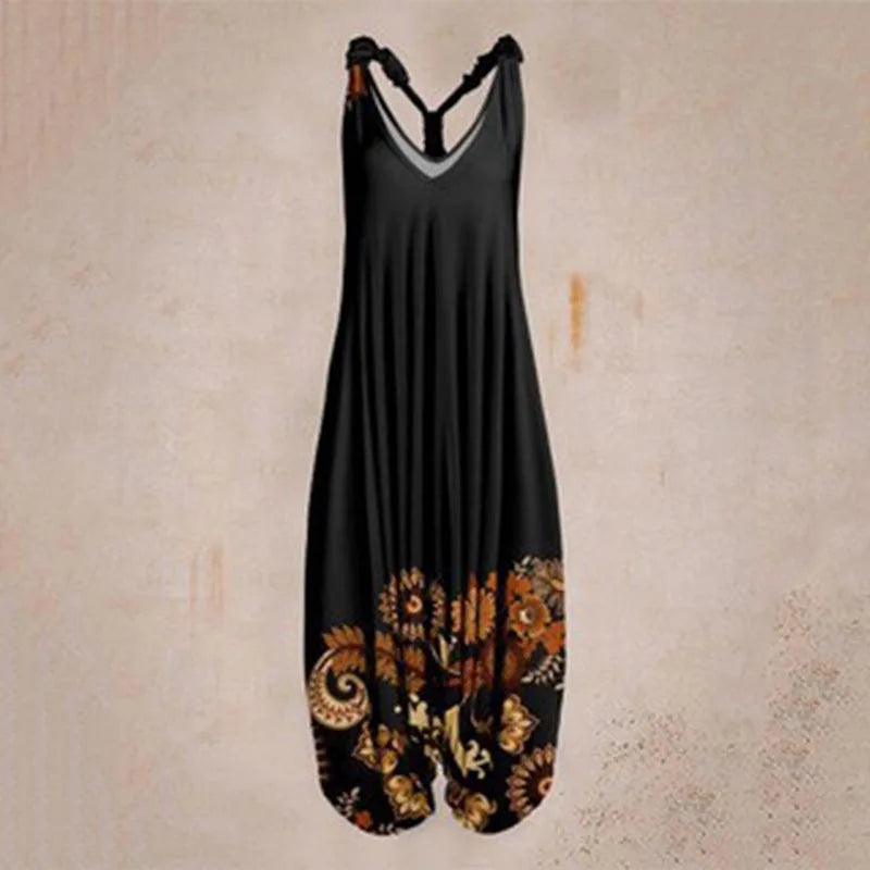 Plus Size Jumpsuit Merel Zwart Casual Damesmode
