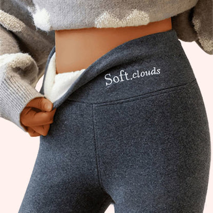 Dames High Waist Legging Fleece Voering Zacht en Comfortabel