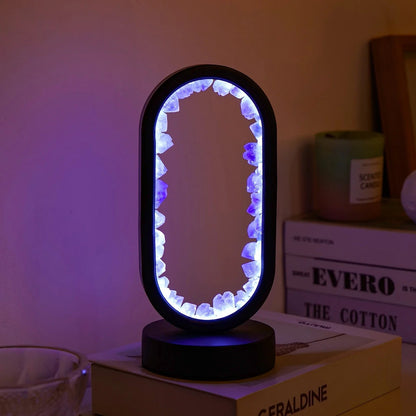 Amethist Lamp Handgemaakt Uniek Design Purper Kleur