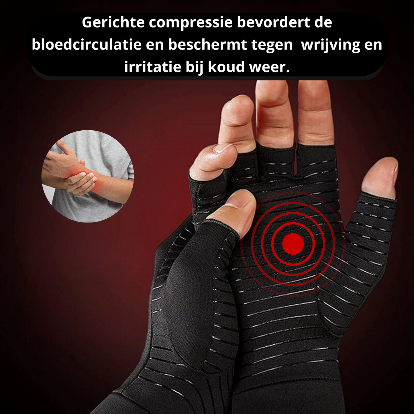 Compressiehandschoenen voor Artritis ThermaFlex Warmte