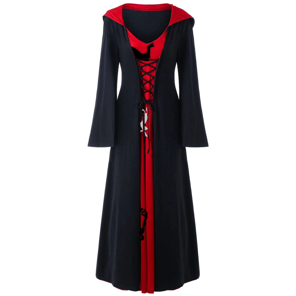 Dames Verkleedjurk Capuchon Warm en Stijlvol