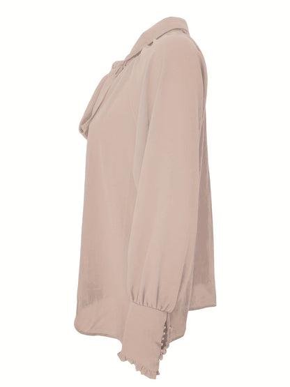 Elegante Blouse met Strik en Ruches